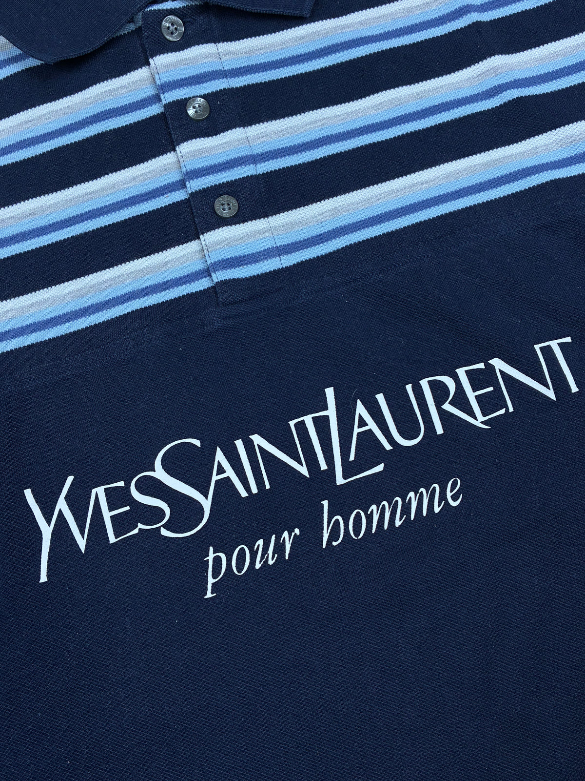 vintage YSL Yves Saint Laurent spellout polo {XL}