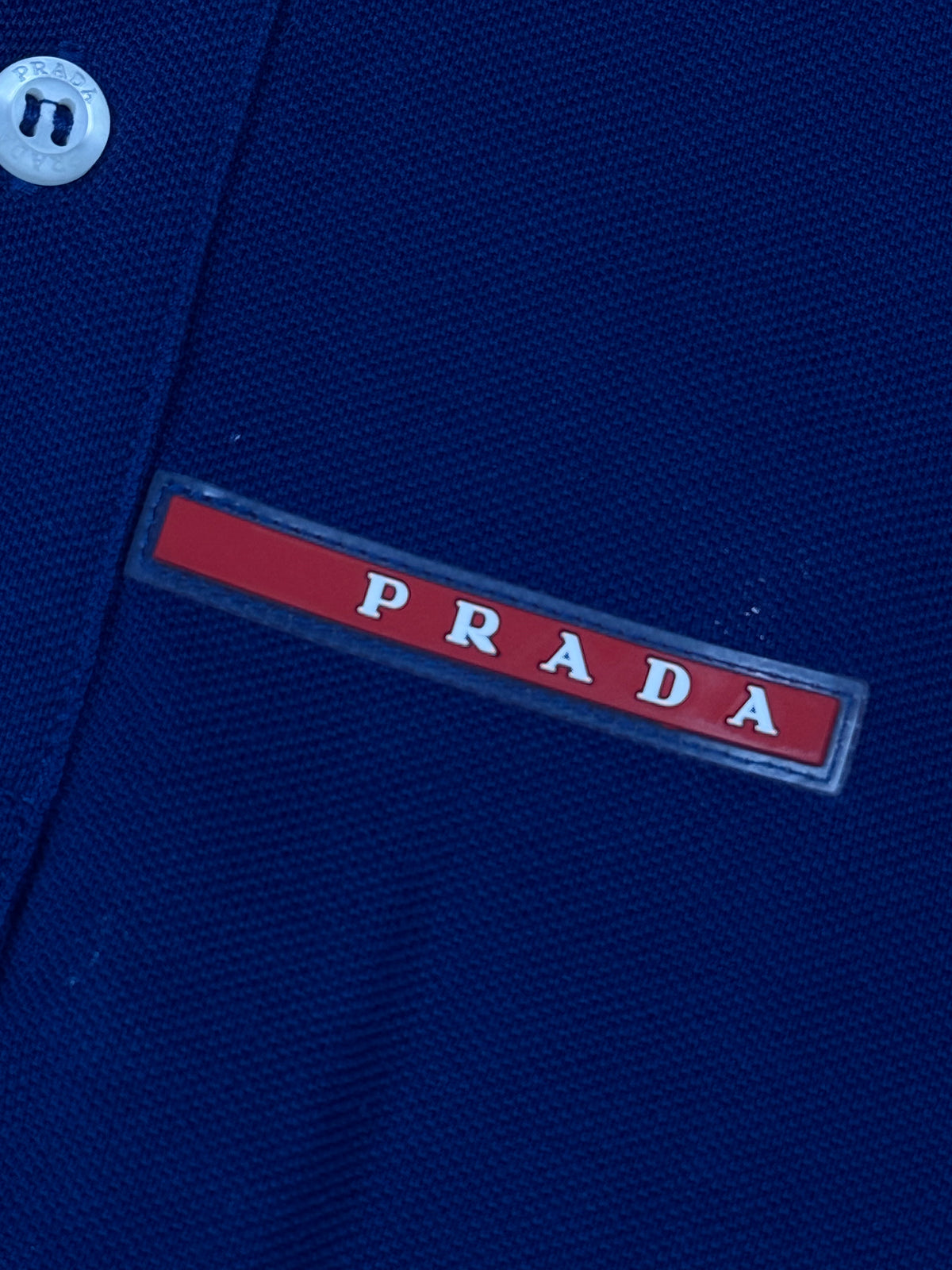 navyblue Prada polo {S}