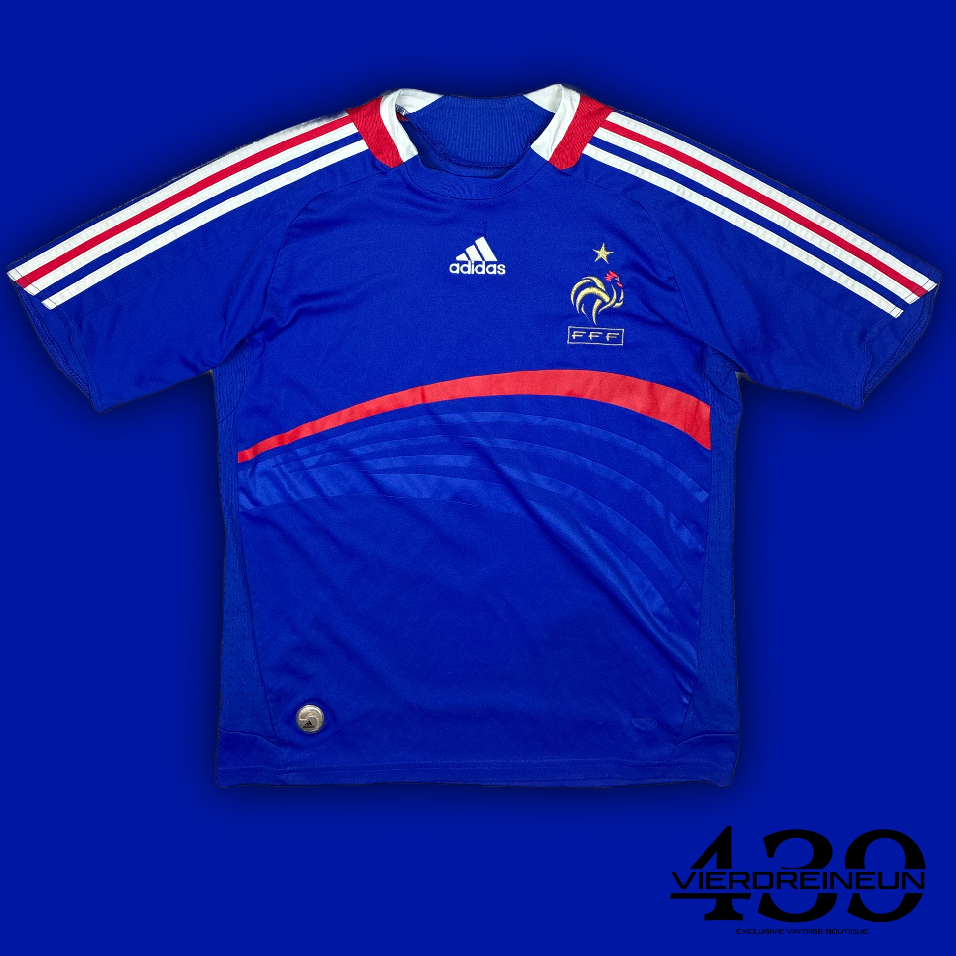 vintage Adidas France home jersey {S}