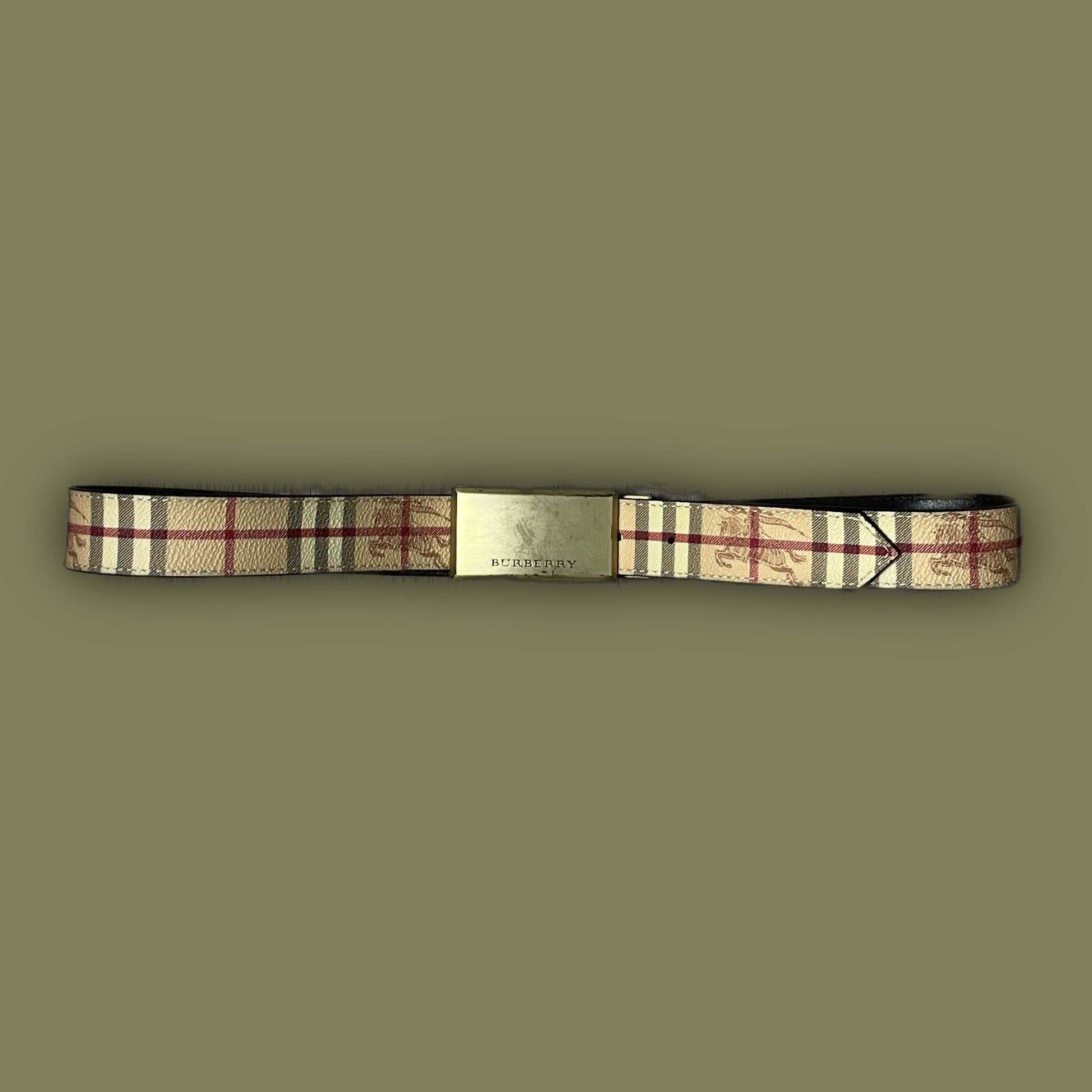 vintage reversible Burberry belt fullset