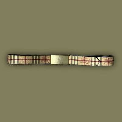 vintage reversible Burberry belt fullset