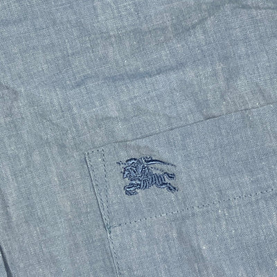 vintage babyblue Burberry shirt {S}
