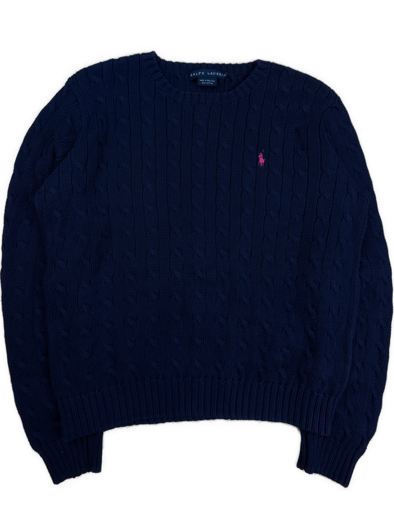 vintage navyblue Polo Ralph Lauren knittedsweater {S}