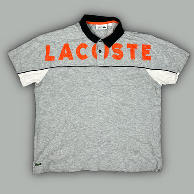 grey Lacoste polo {L}