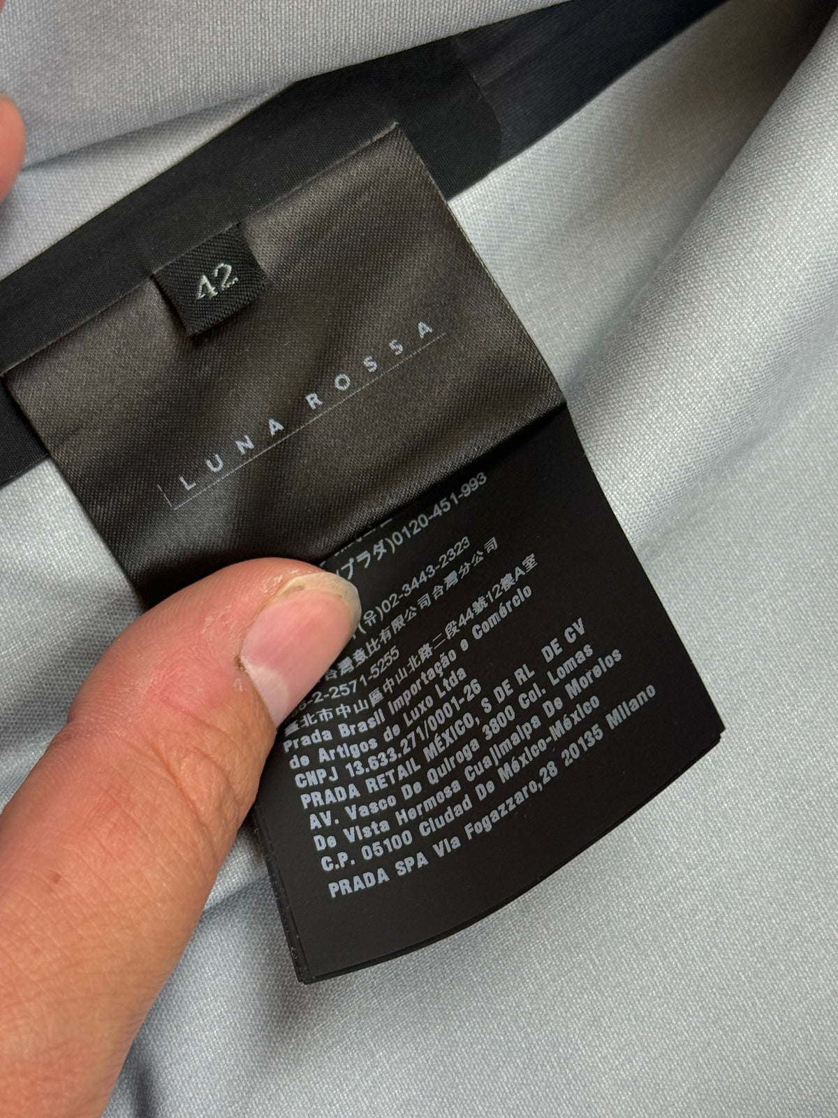 grey Prada Luna Rossa windbreaker