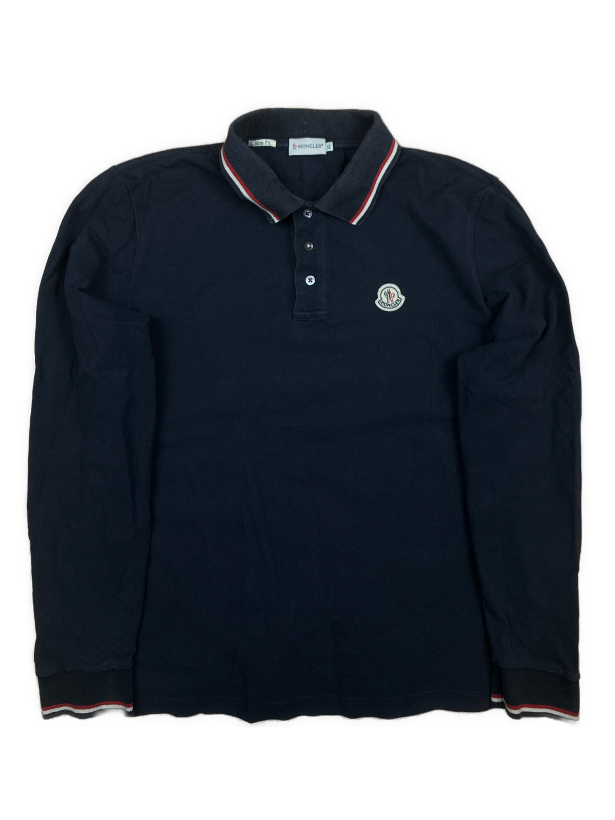 vintage navyblue Moncler polo long {L}