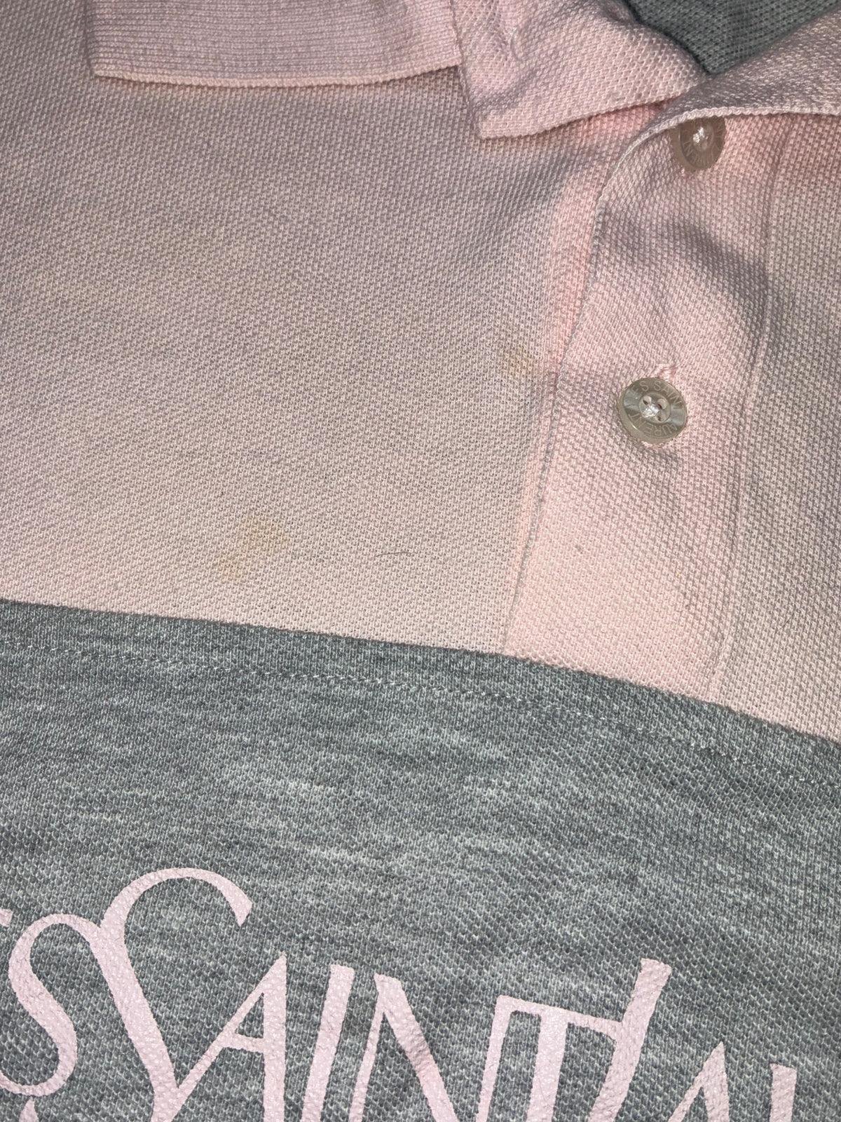 vintage YSL Yves Saint Laurent spellout polo {XL}