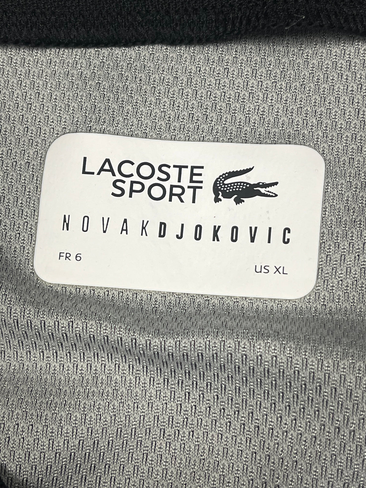 black Lacoste Nova Djokovic jersey {XL}