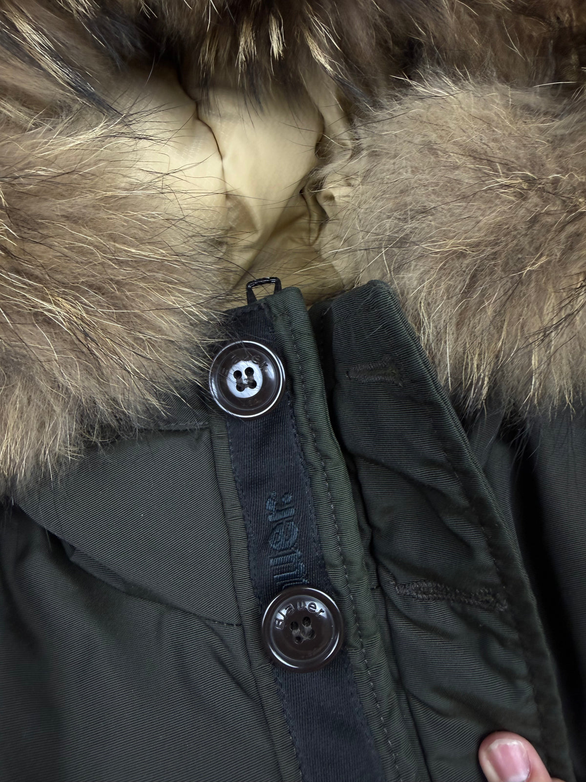 vintage Blauer winterjacket (real fur) {M}