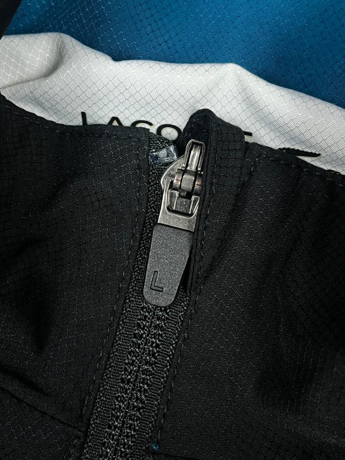 black Lacoste windbreaker {S}