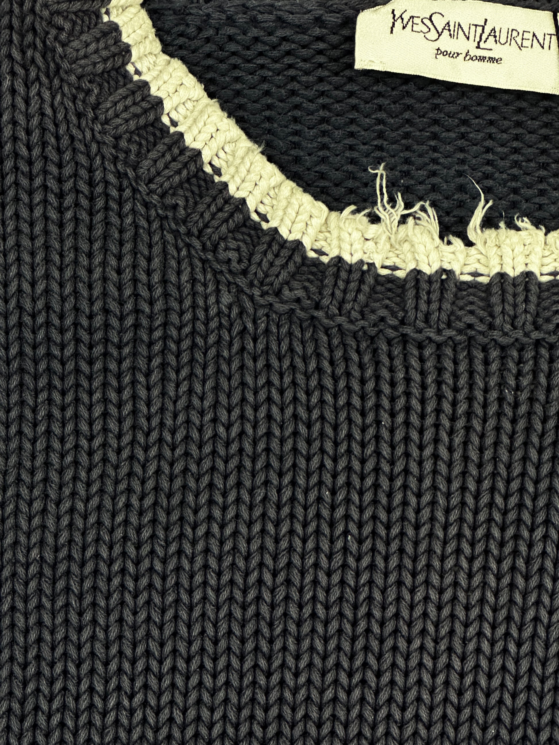 vintage YSL Yves Saint Laurent knittedsweater {XL}