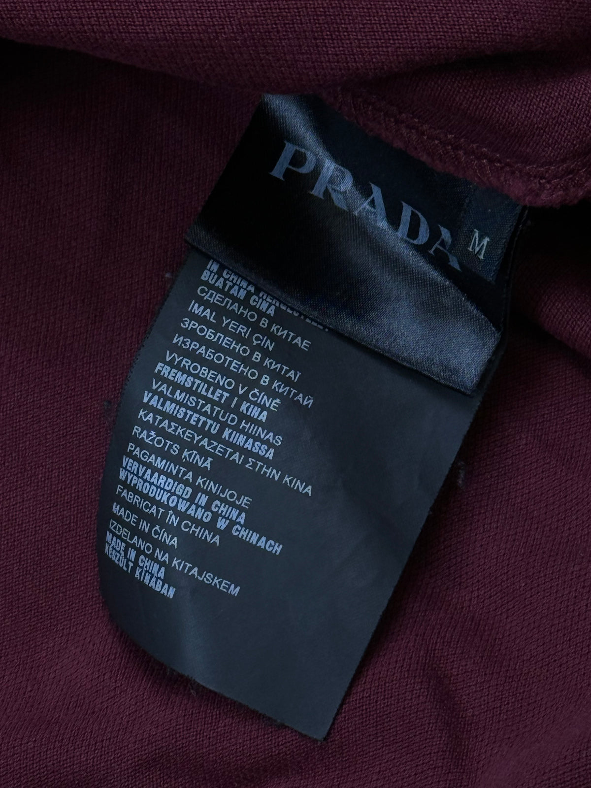burgundy Prada polo {M}