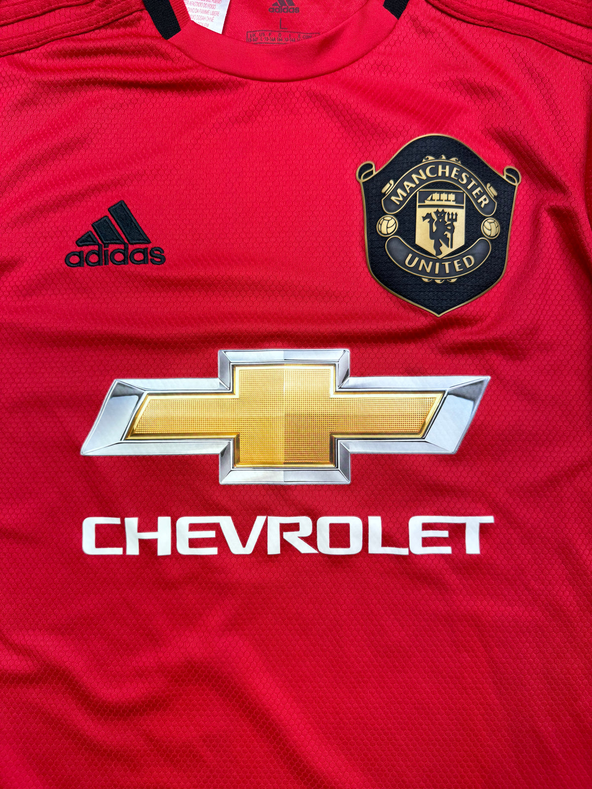 red Adidas Manchester United home jersey {XS}