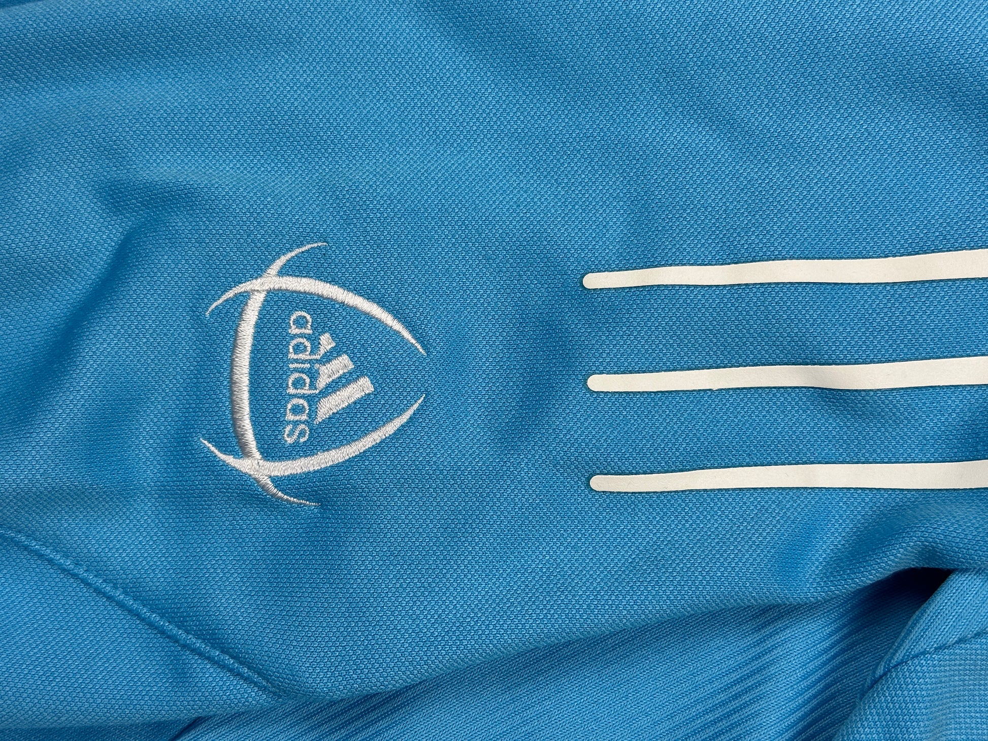 vintage Adidas Olympique Marseille quarterzip {L}