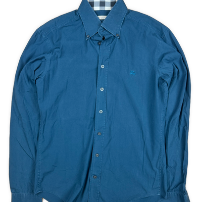 vintage babyblue Burberry shirt {S}
