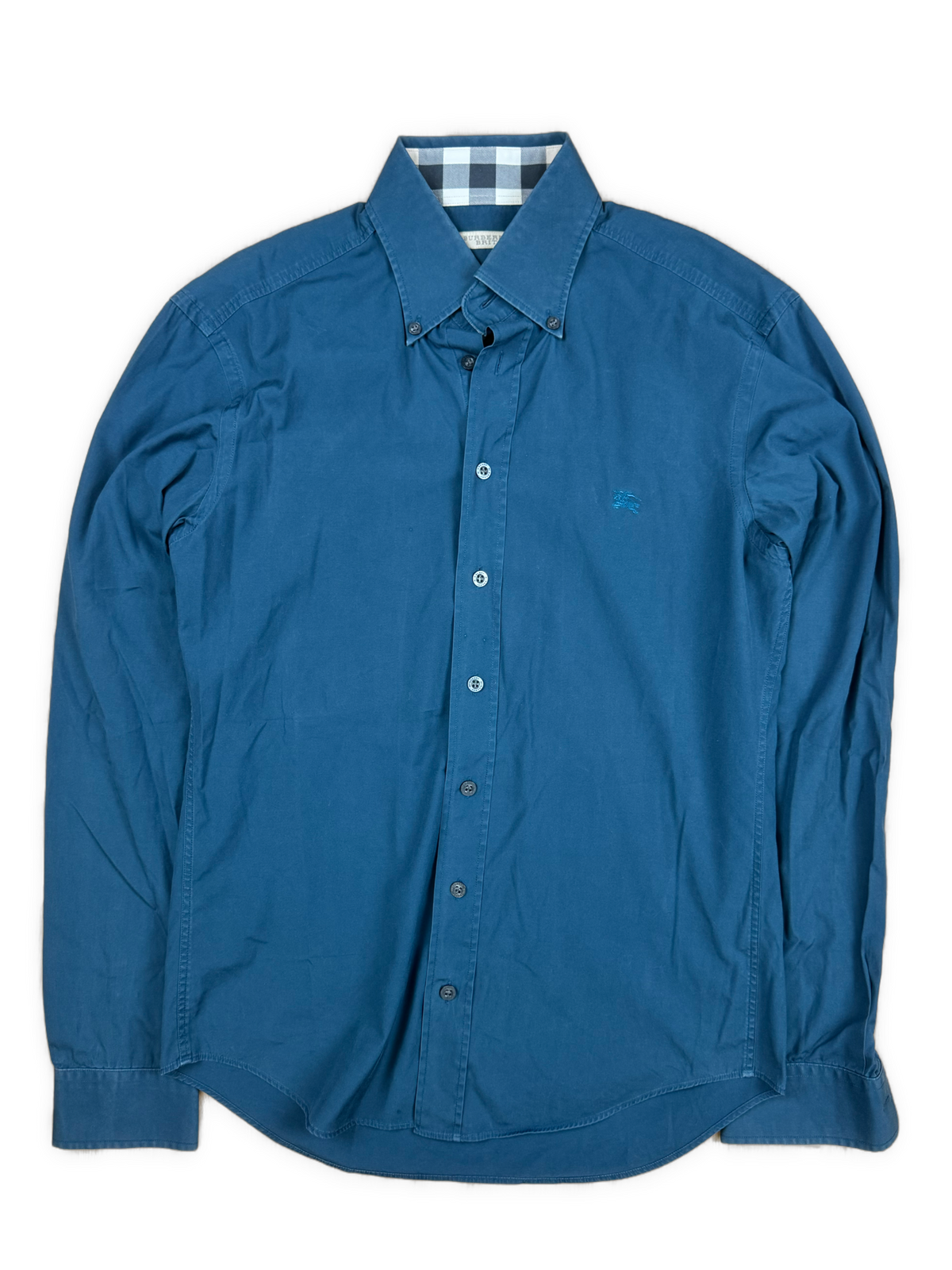 vintage babyblue Burberry shirt {S}
