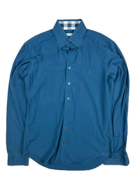 vintage babyblue Burberry shirt {S}
