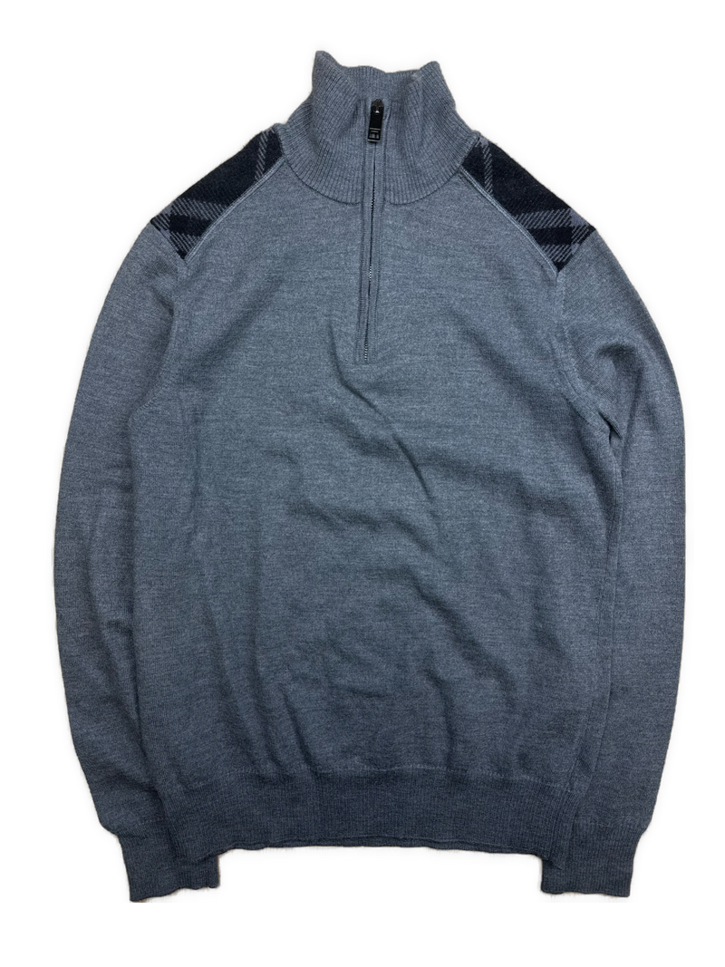 vintage Burberry quarterzip {S}