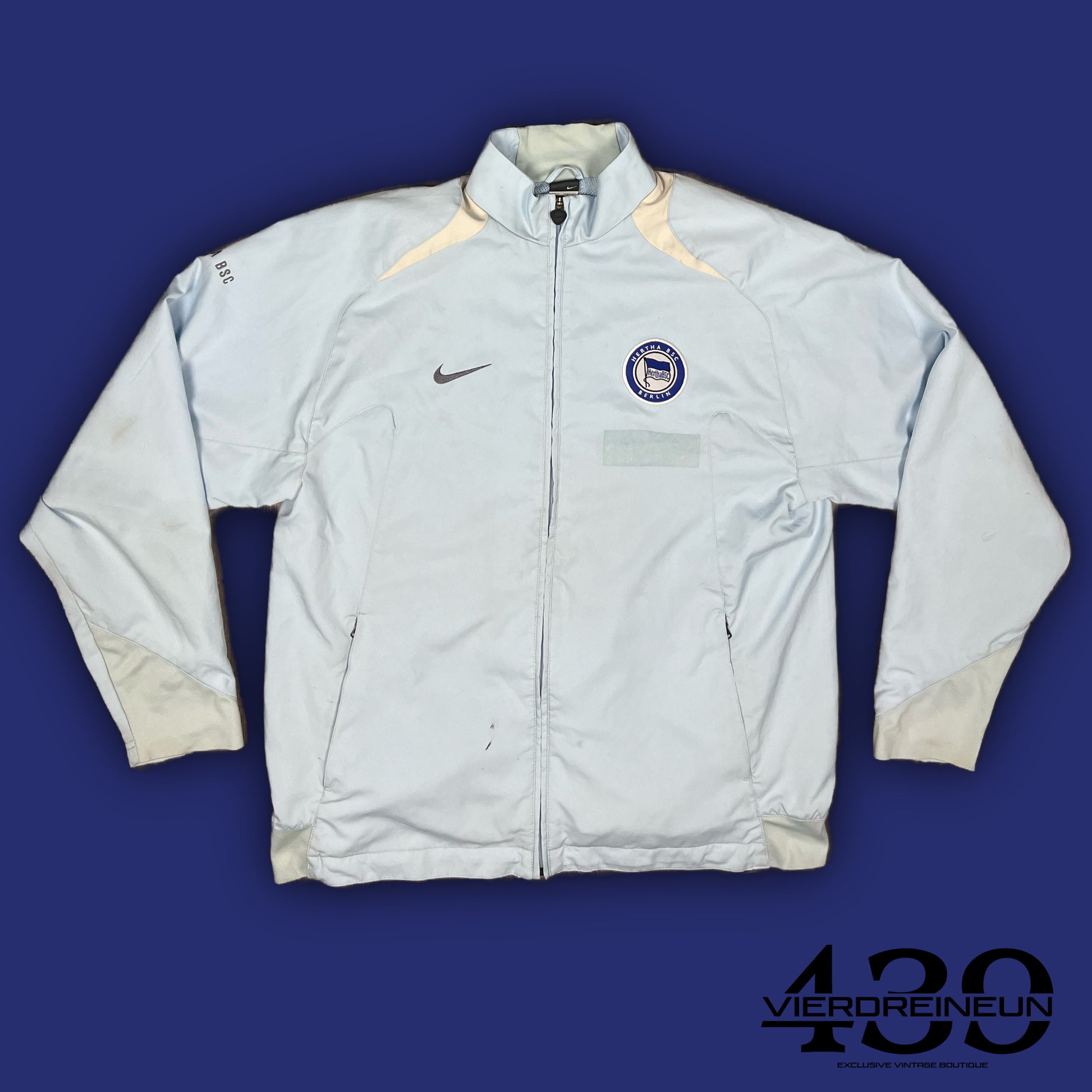 vintage Nike babyblue Herta BSC windbreaker {XL}