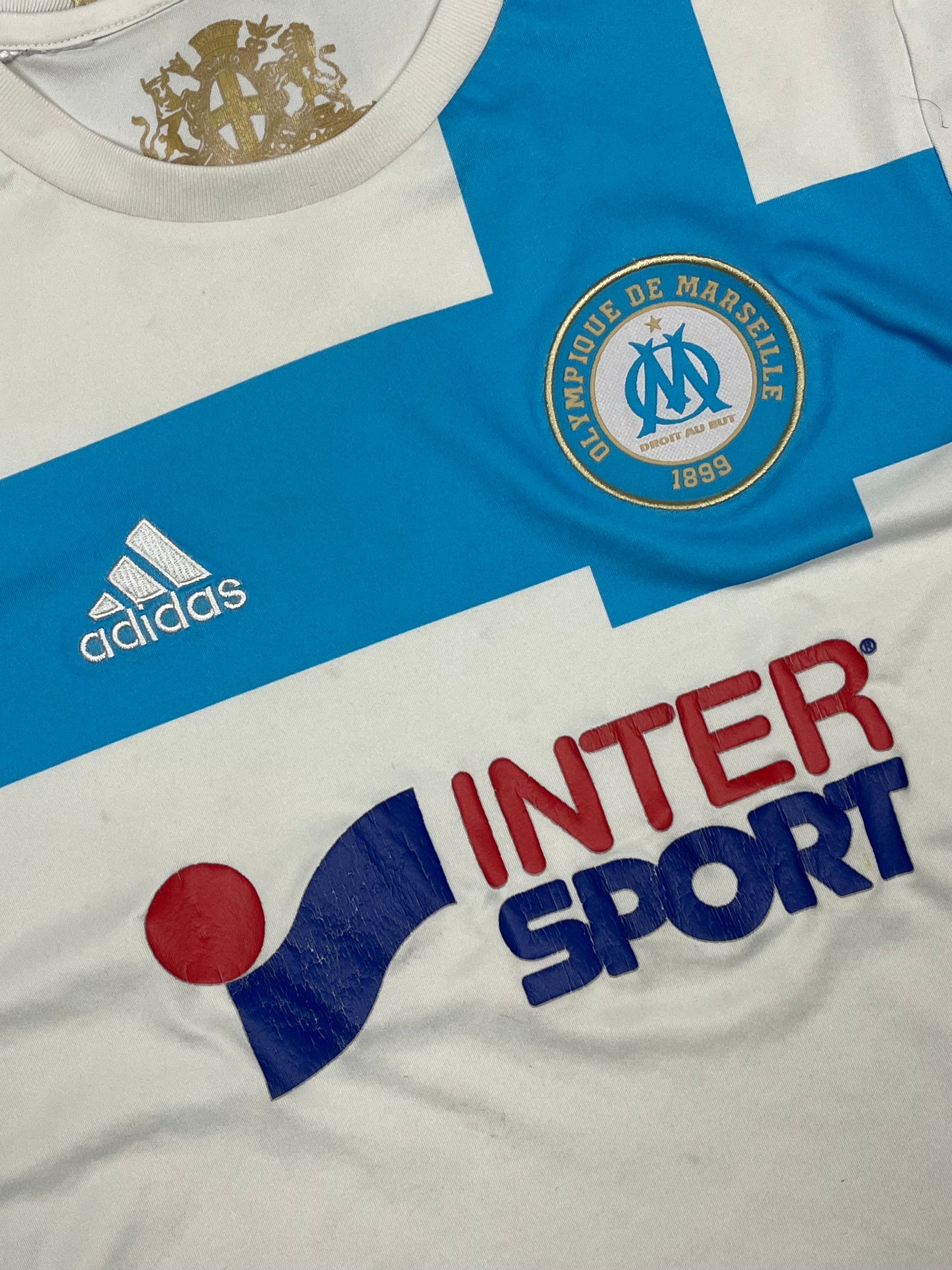 vintage Adidas Olympique Marseille home jersey {S}