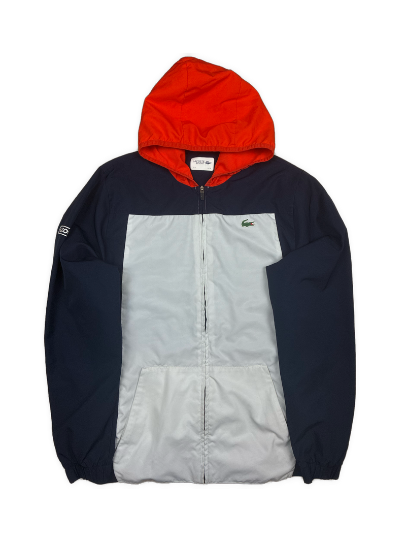 white Lacoste windbreaker {M}