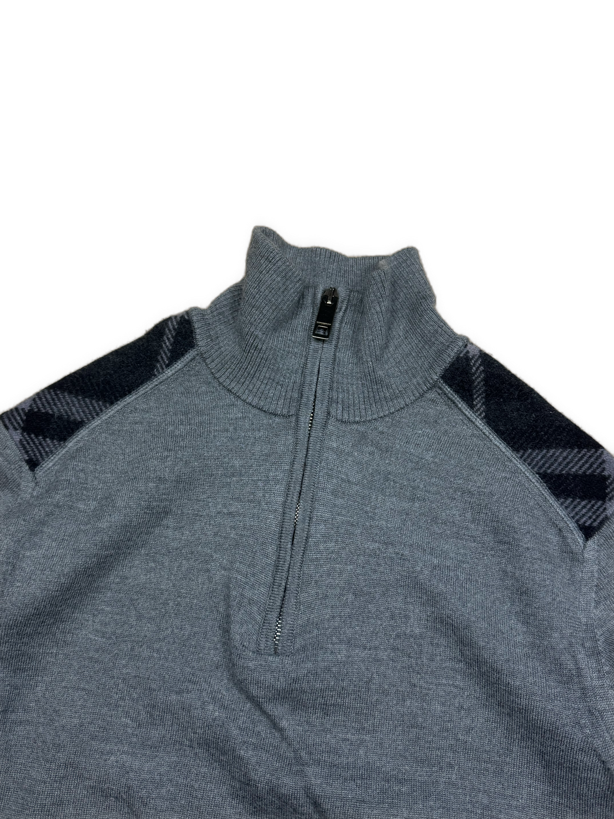 vintage Burberry quarterzip {S}