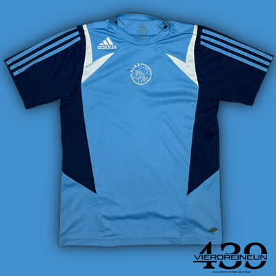 vintage babyblue Adidas Ajax Amsterdam trainingjersey {M}