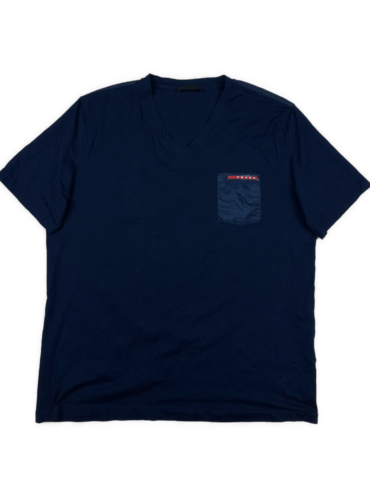 vintage navyblue Prada v-neck t-shirt {XL}