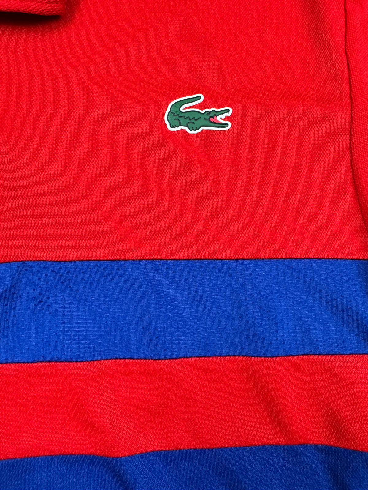 red Lacoste polo {XS}