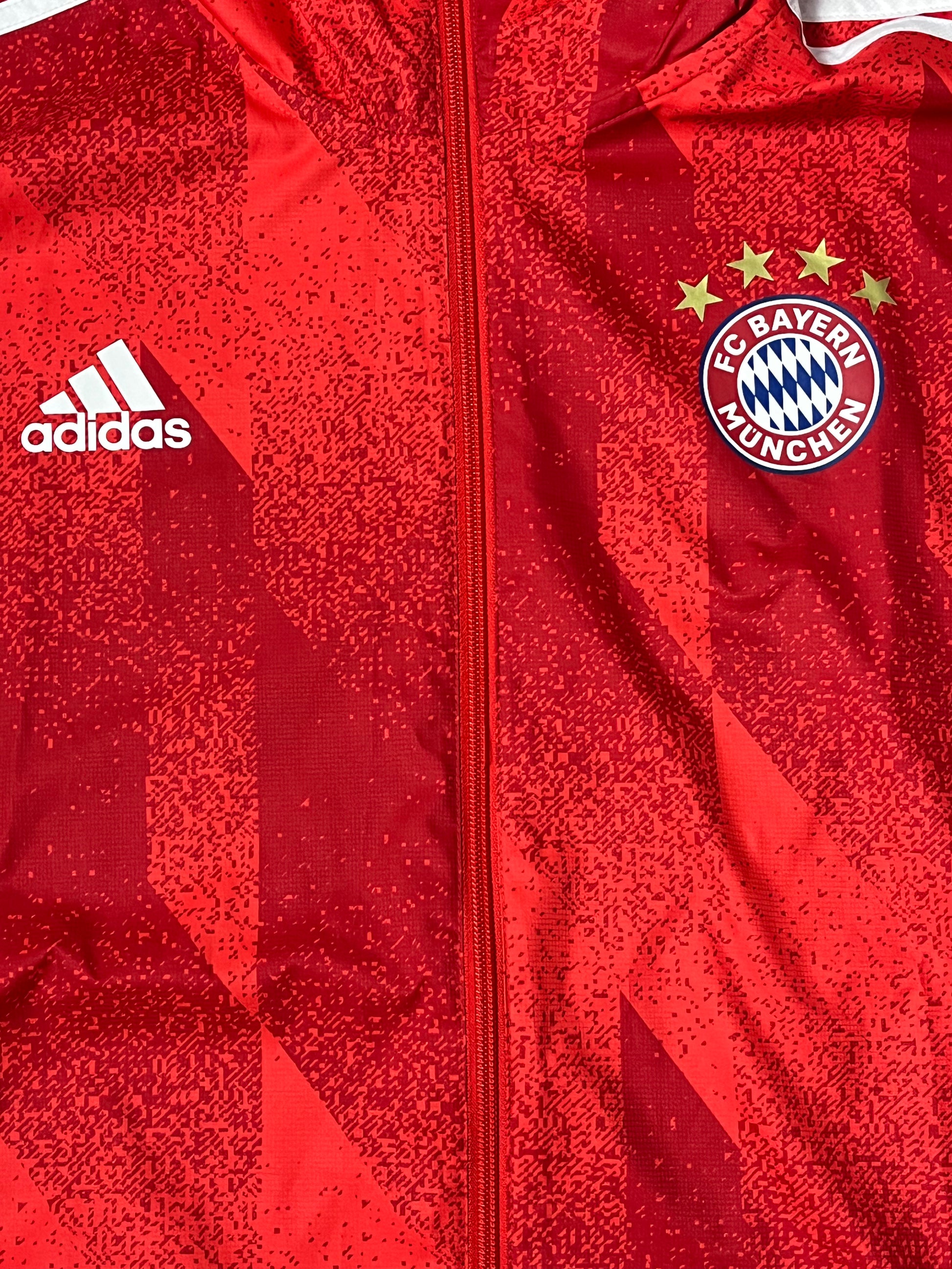 red Adidas Fc Bayern Munich windbreaker {L}