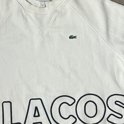white Lacoste sweater {S}