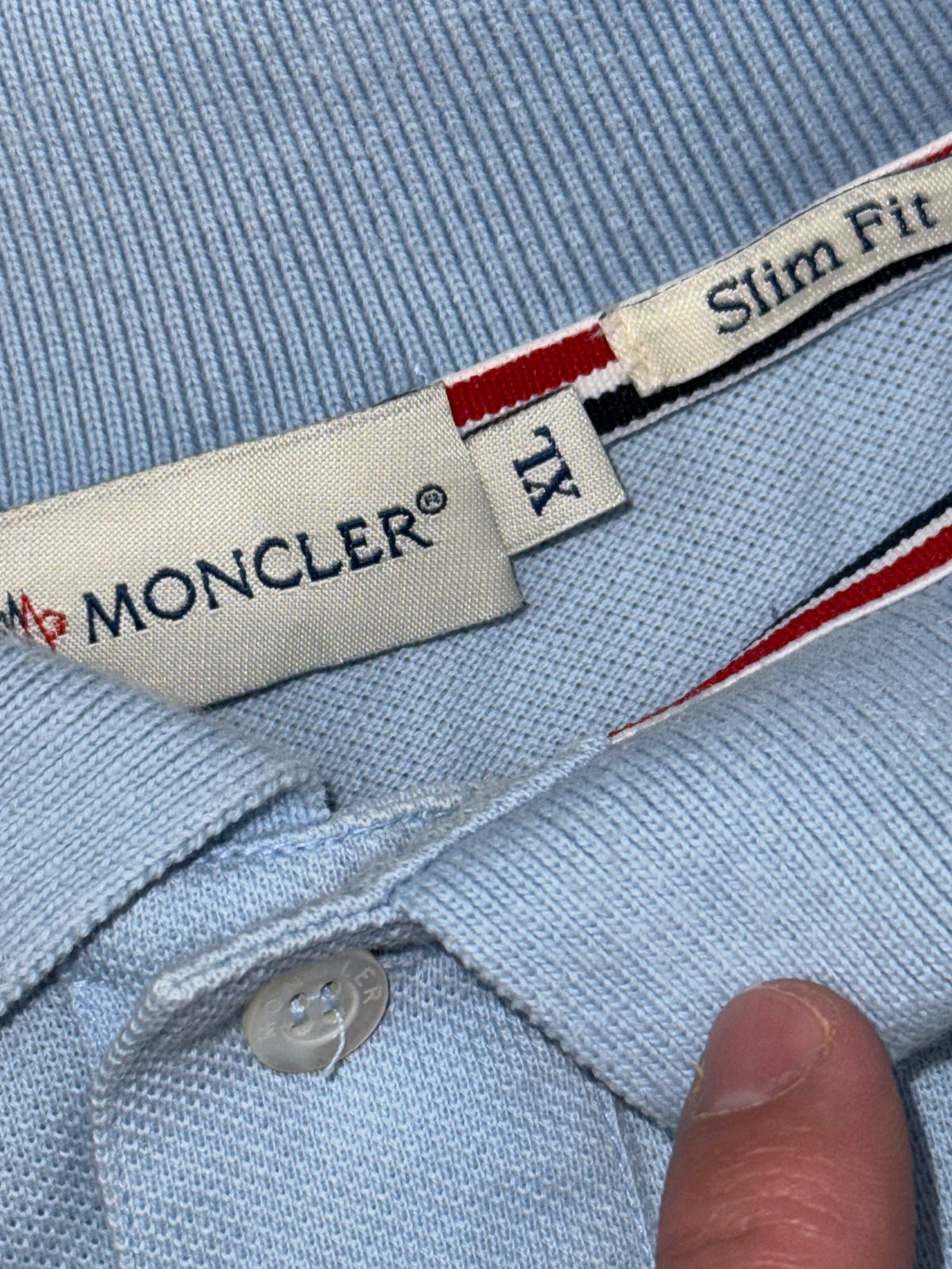 vintage babyblue Moncler polo {L}