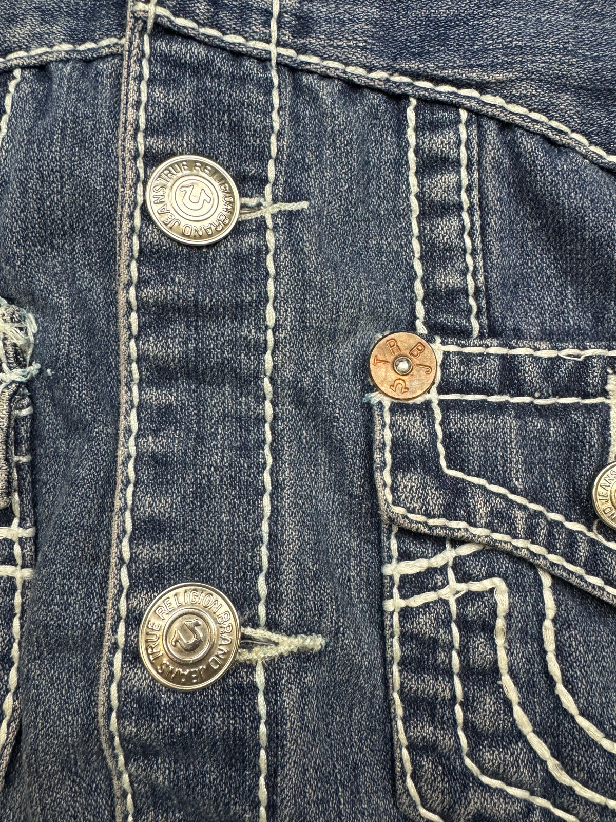 vintage True Religion jeansvest {M}