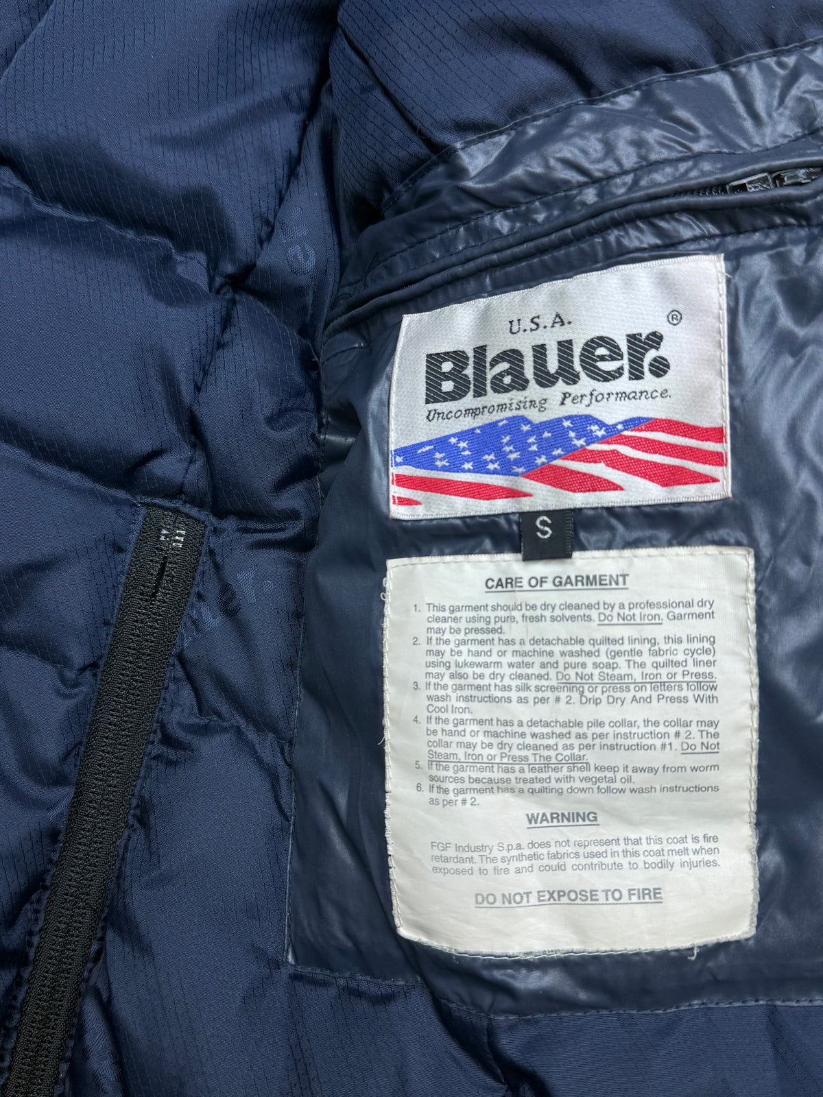 vintage Blauer winterjacket (real fur)