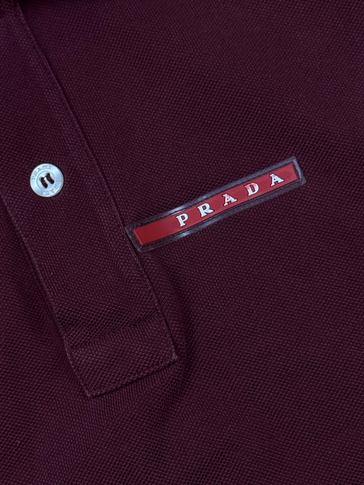 burgundy Prada polo {M}