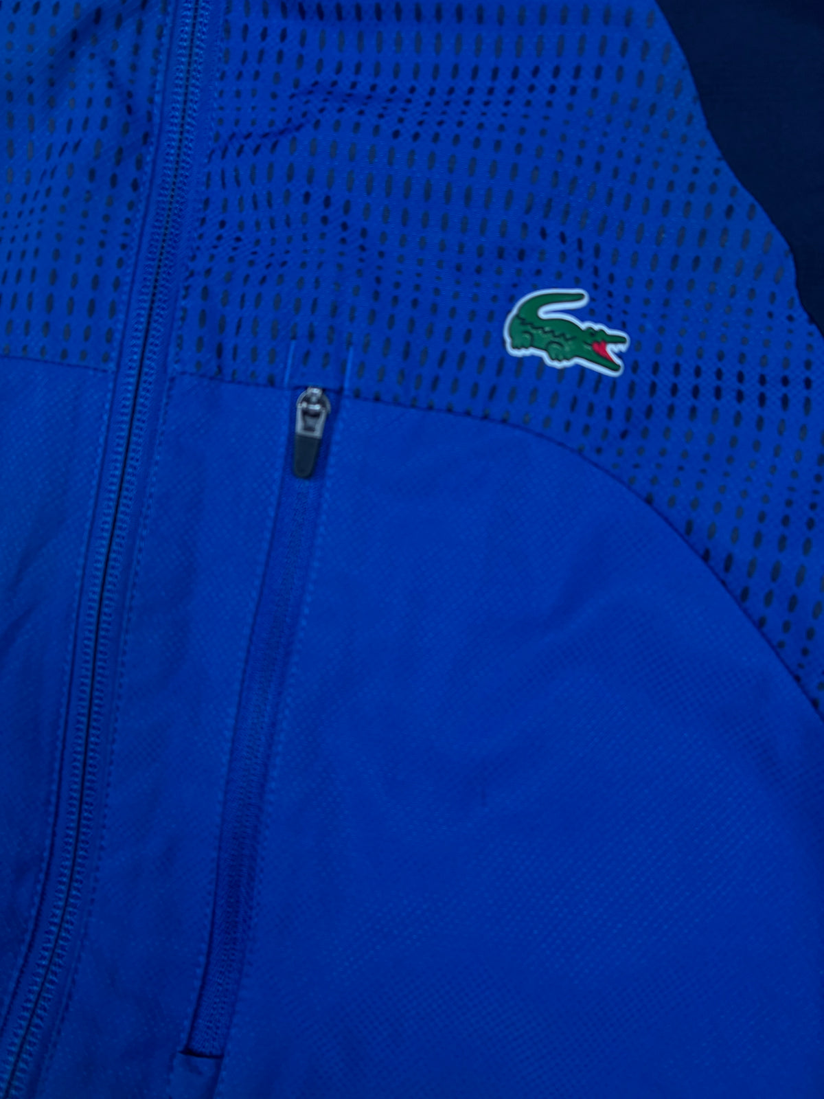 navyblue Lacoste windbreaker {S}
