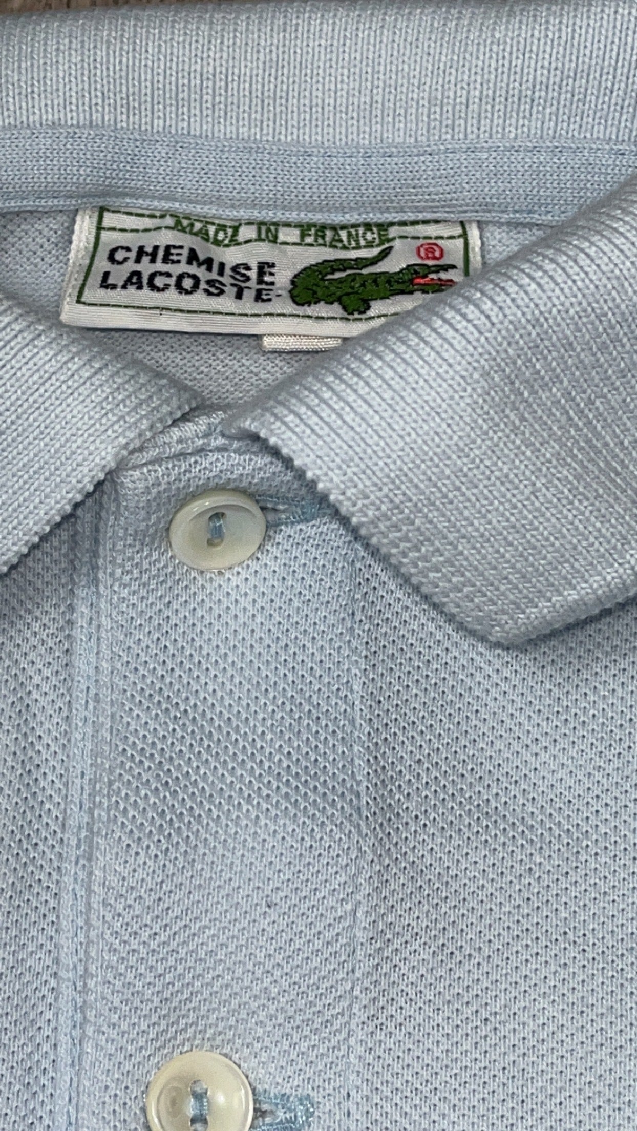 vintage babyblue Lacoste polo {S}