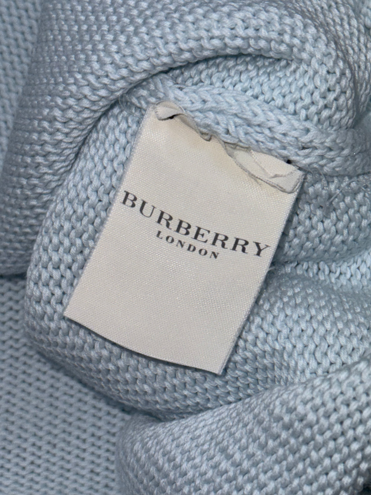 vintage light babyblue Burberry knittedsweater