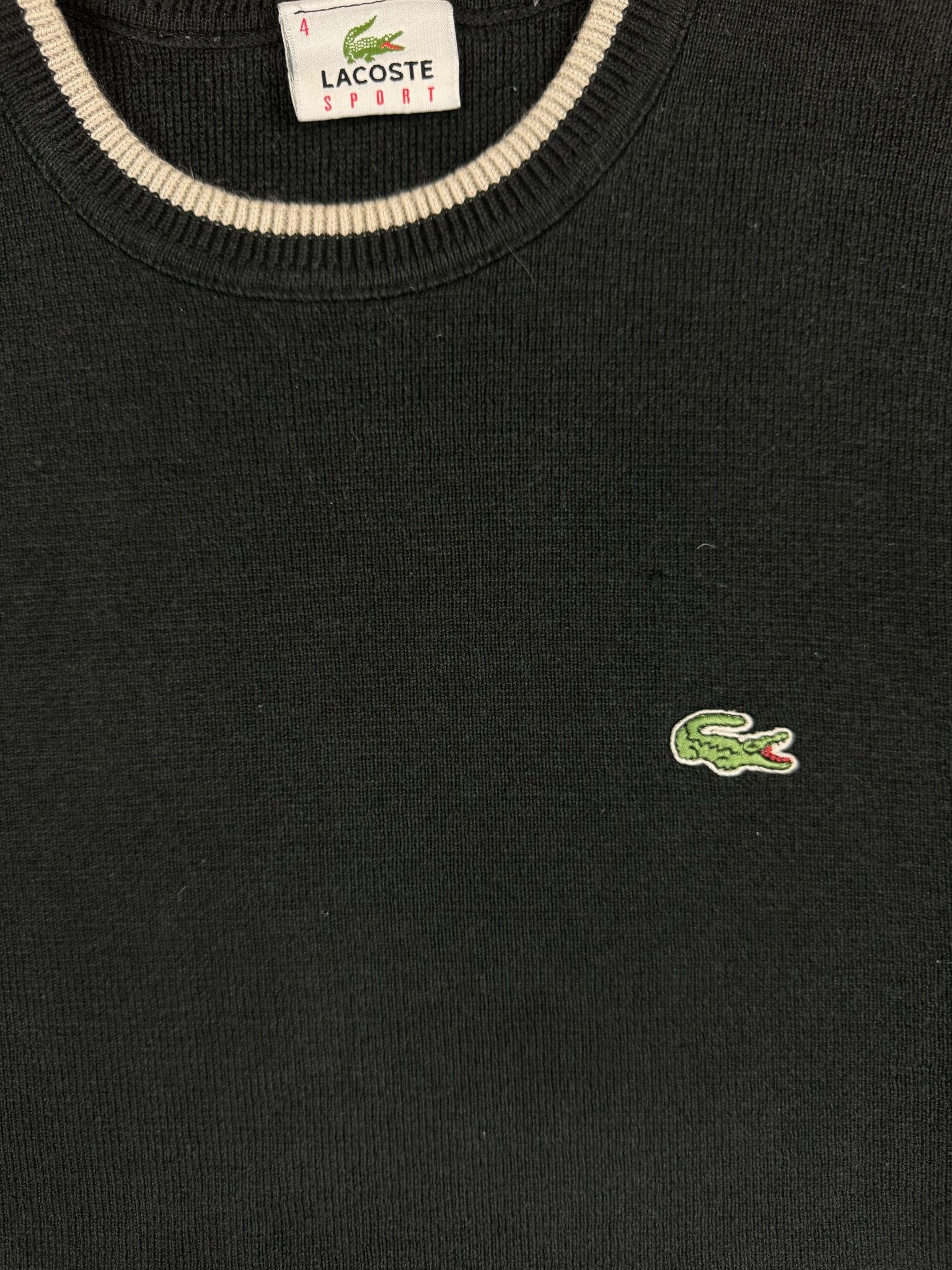 vintage black Lacoste knittedsweater {S}