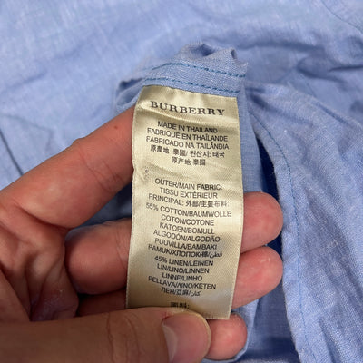 vintage babyblue Burberry shirt {S}