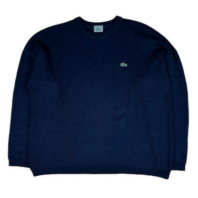 vintage navyblue Lacoste knittedsweater {XL}