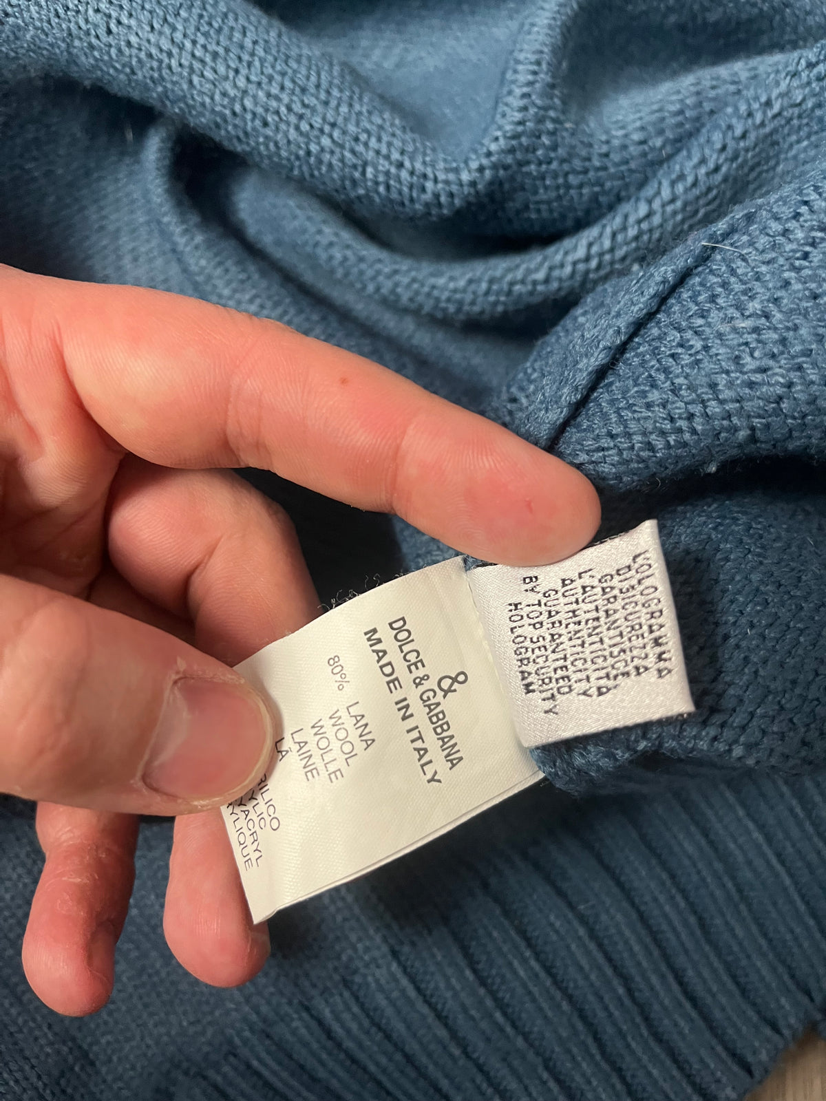 vintage babyblue Dolce & Gabbana sweatjacket {XL}