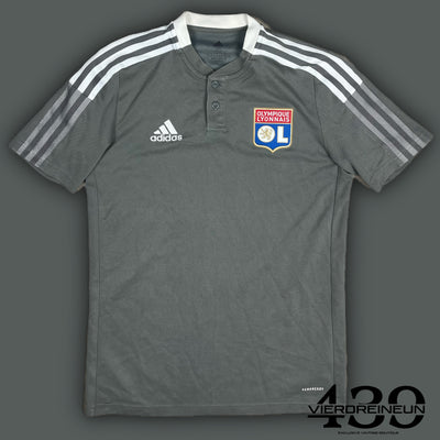 grey Adidas Olympique Lyon polo {XS}