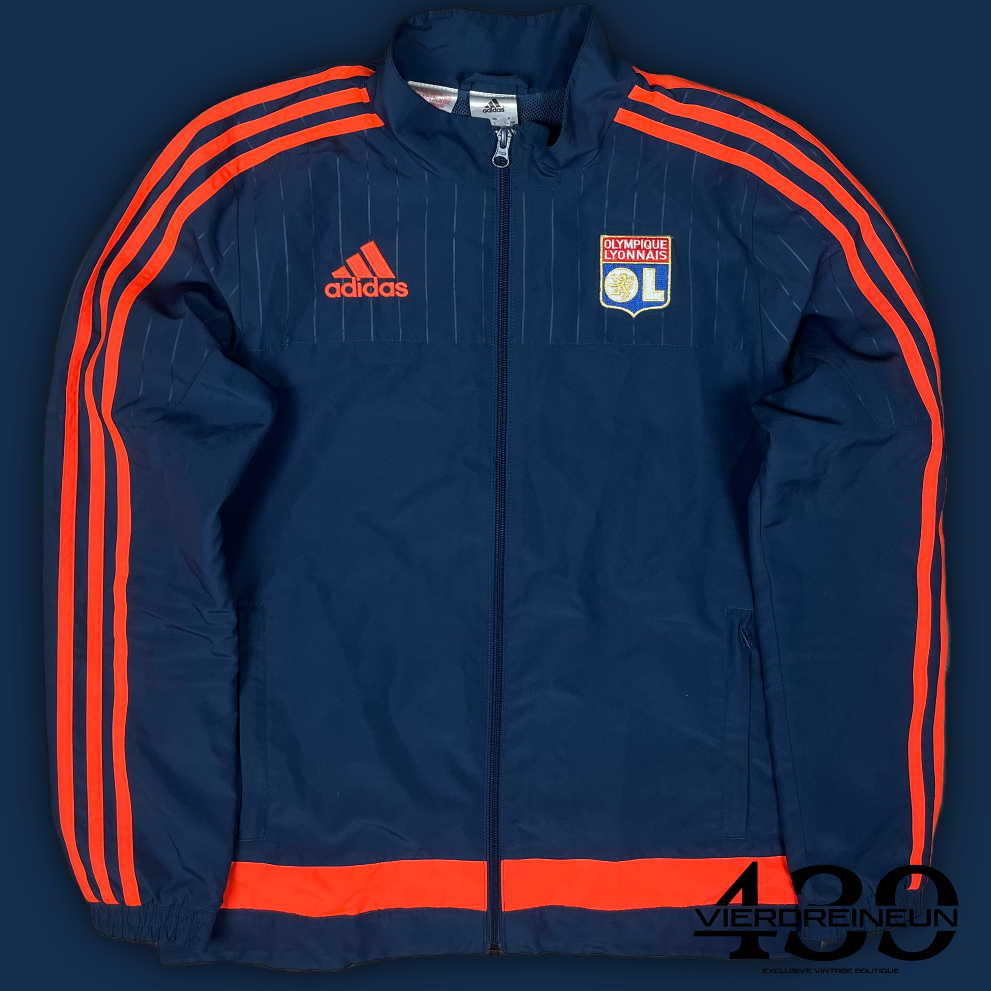 vintage Adidas Olympique Lyon windbreaker {XS}