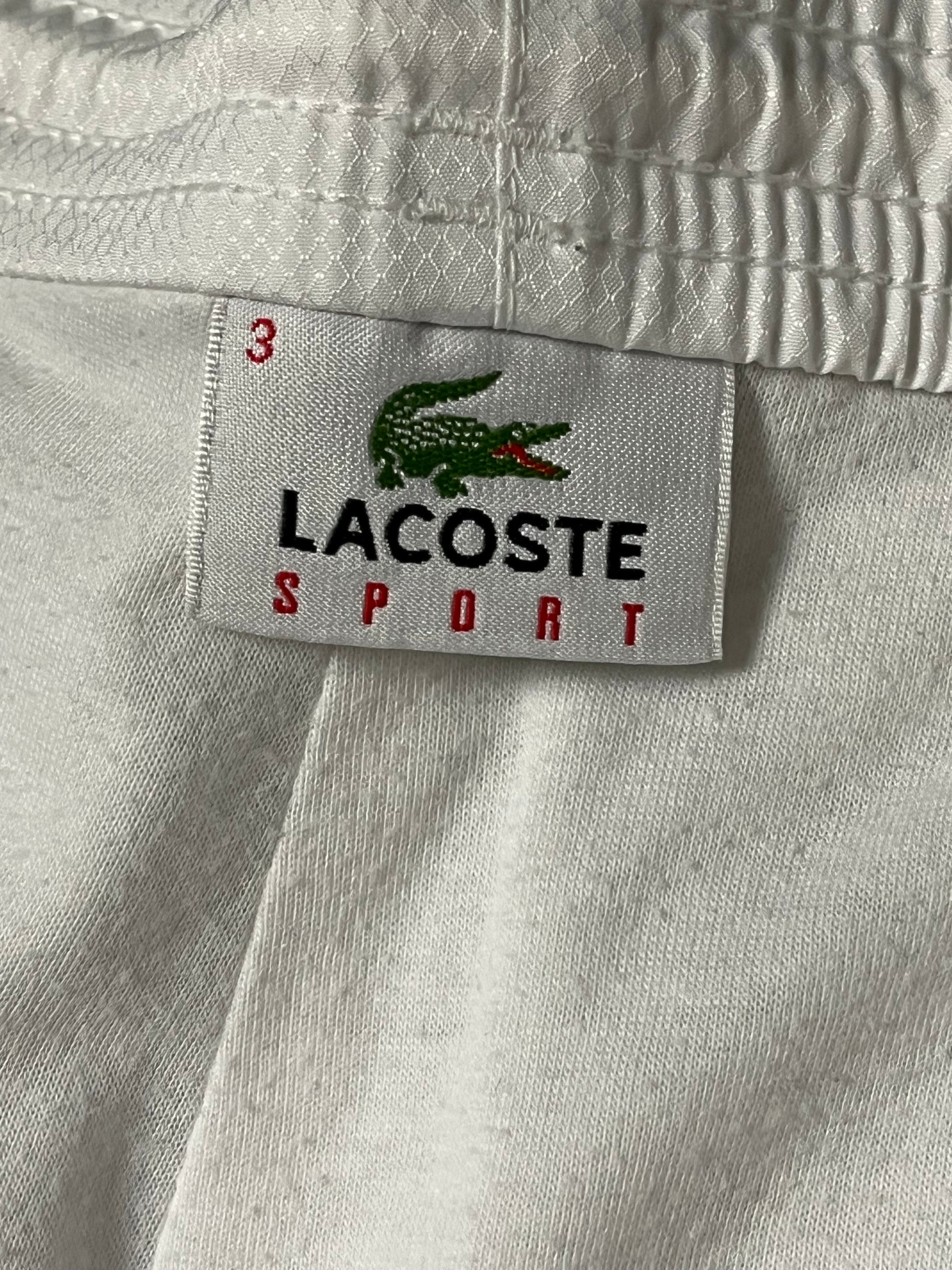 vintage white Lacoste trackpants {L}