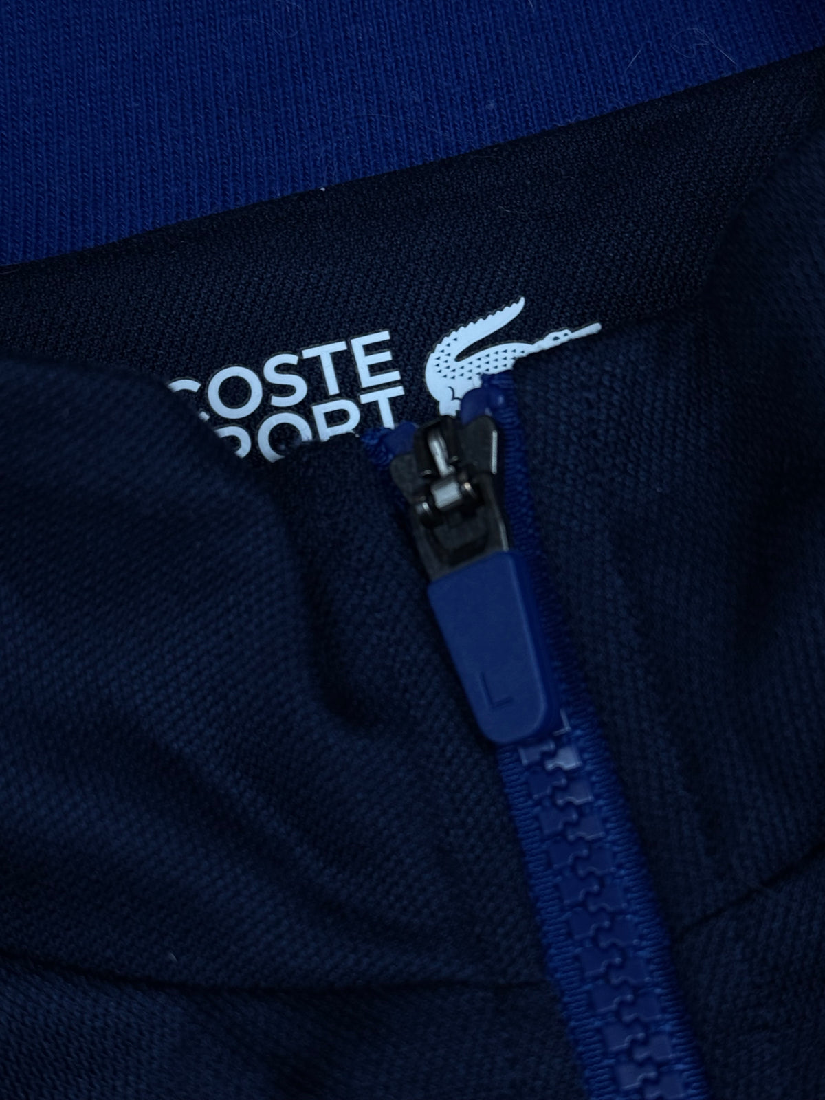 navyblue Lacoste trackjacket {L}
