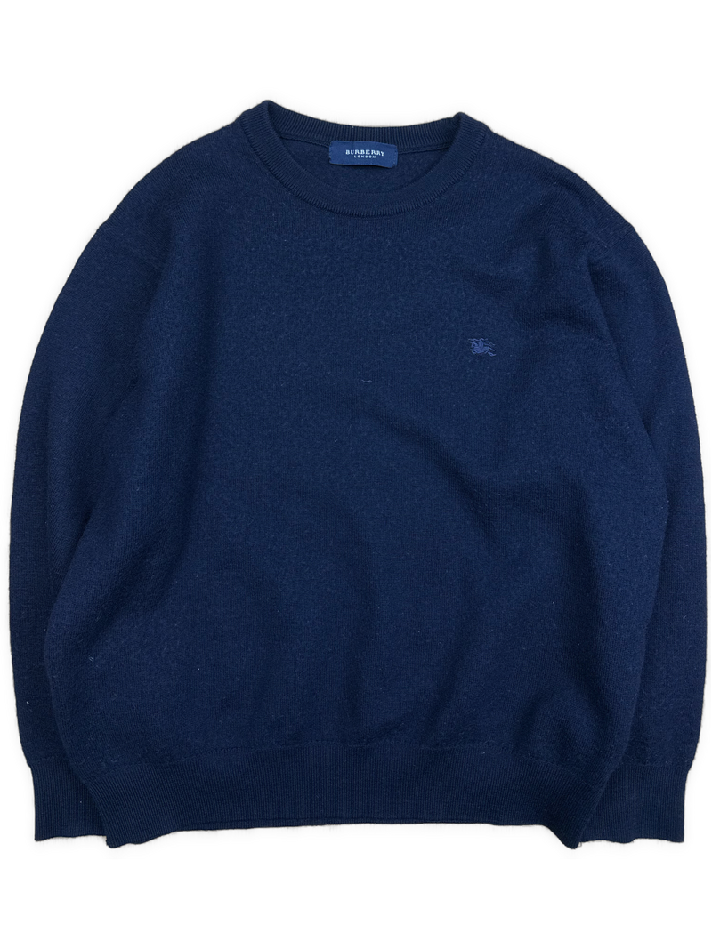 vintage navyblue Burberry knittedsweater {XS}