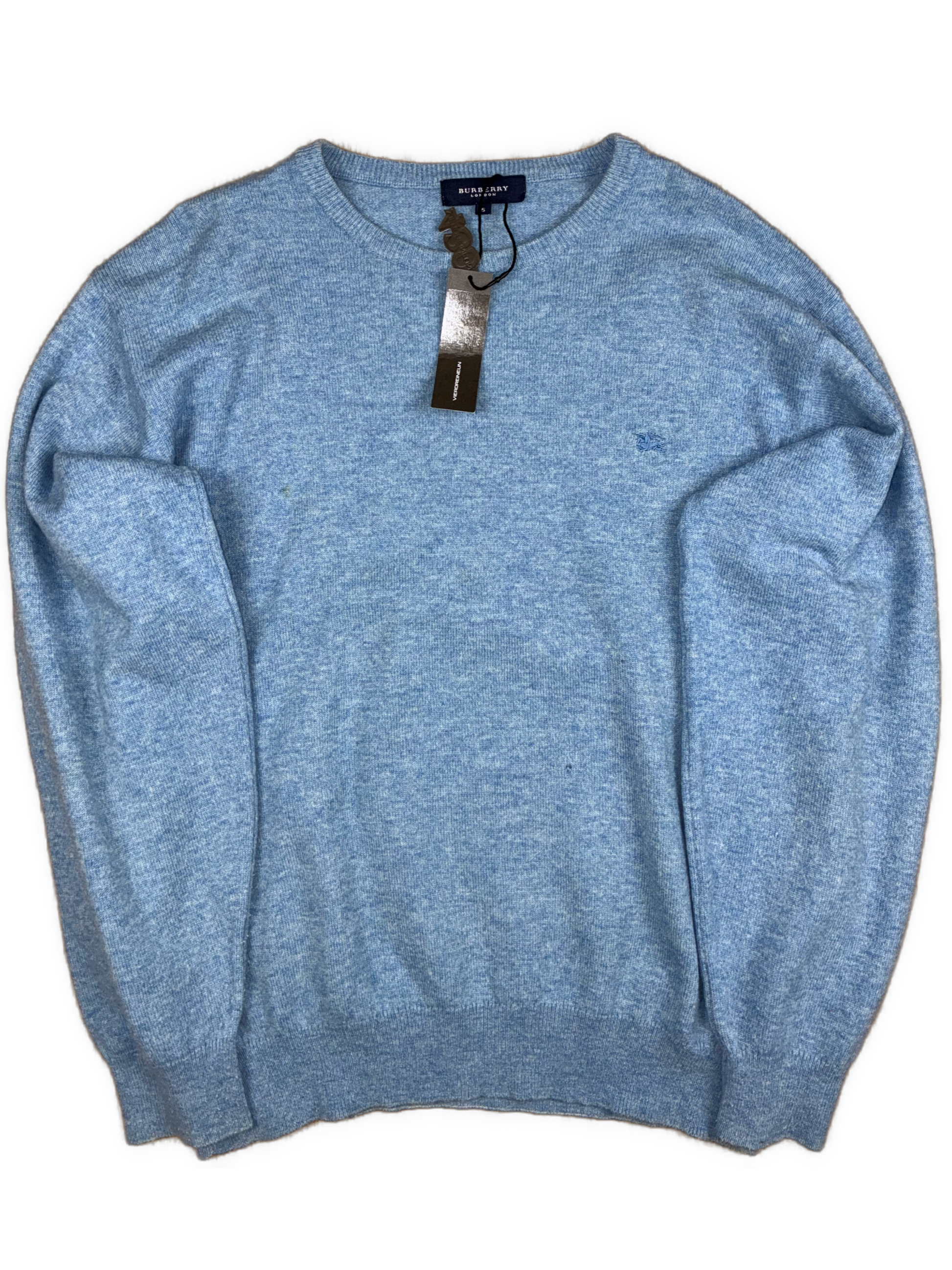 vintage babyblue Burberry knittedsweater {M}