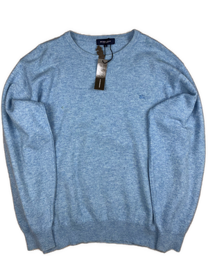 vintage babyblue Burberry knittedsweater {M}