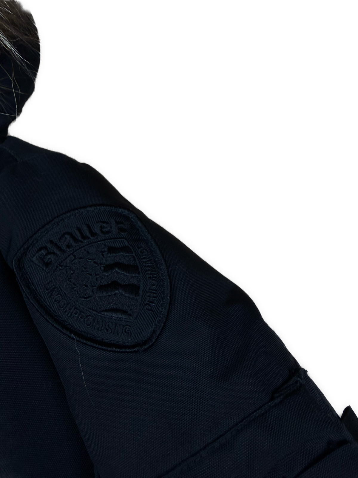 vintage Blauer winterjacket (real fur) {S}